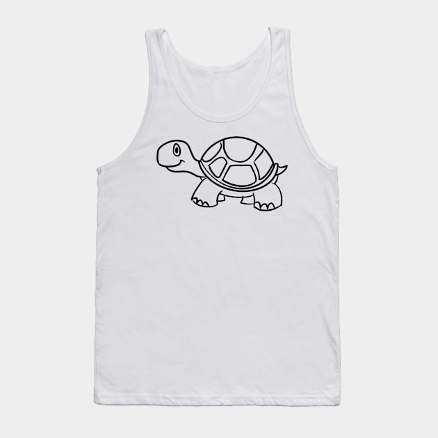 Stick figure turtle Tank Top by WelshDesigns